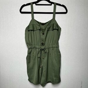 Utility Style Army Green Romper